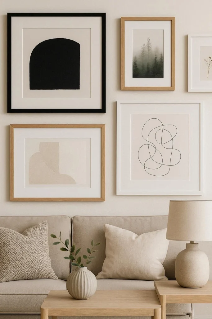 Choosing the Right Frames for Sofa Gallery Walls