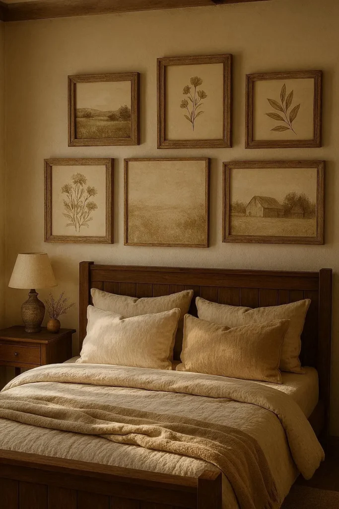 Bedroom Rustic Farmhouse Gallery Wall Inspiration