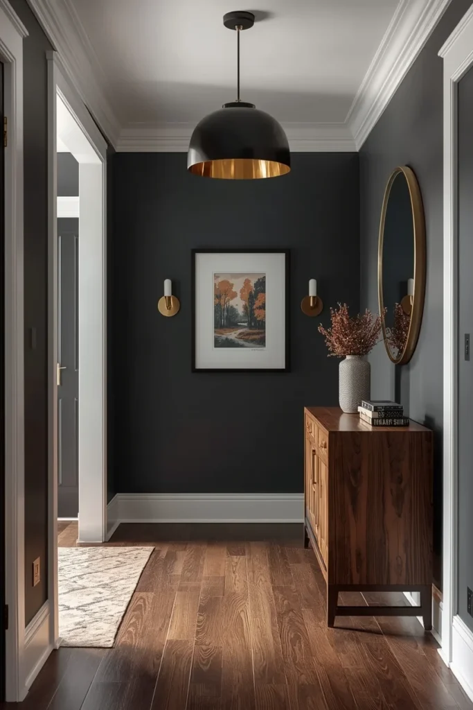 Best Dark Paint Colors for Entryways and Hallways