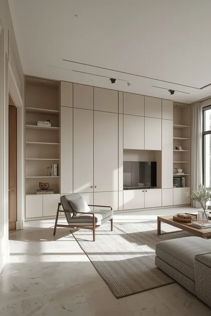 Built-In Wall Cabinets That Disappear into the Design