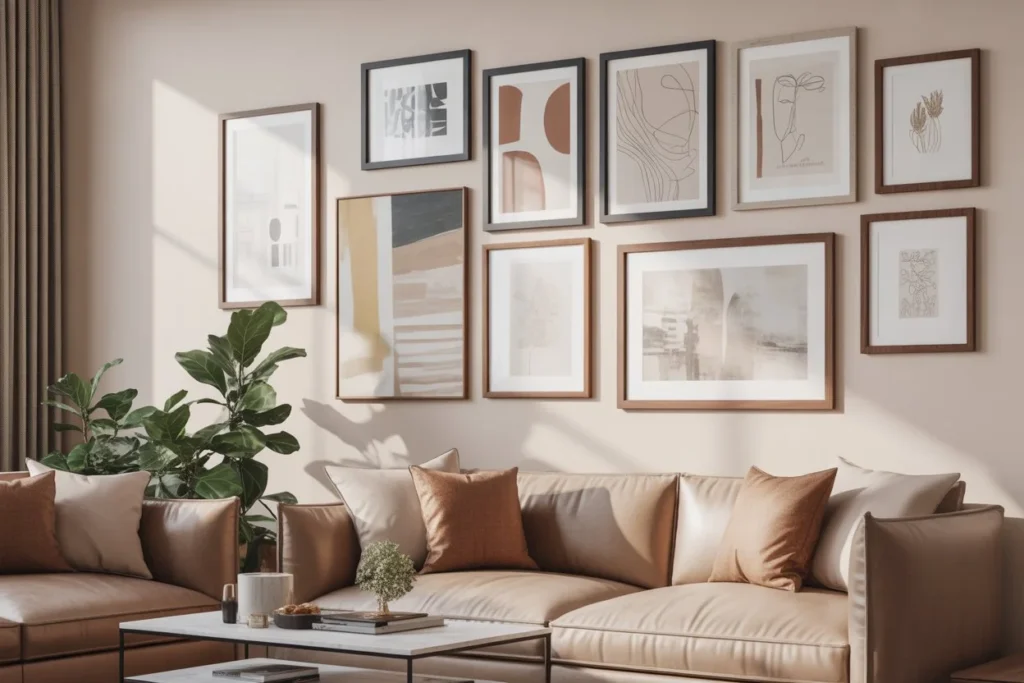 Gallery Walls Above the Sofa Layout Ideas for Living Rooms