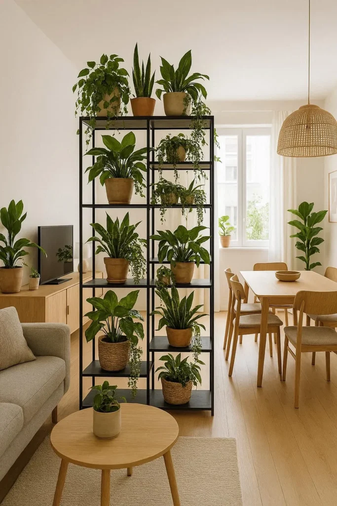 Green Wall Dividers Using Plants