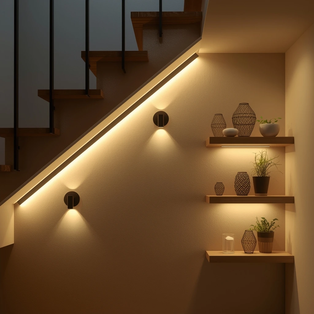 Lighting Ideas for Under the Stairs Wall Space
