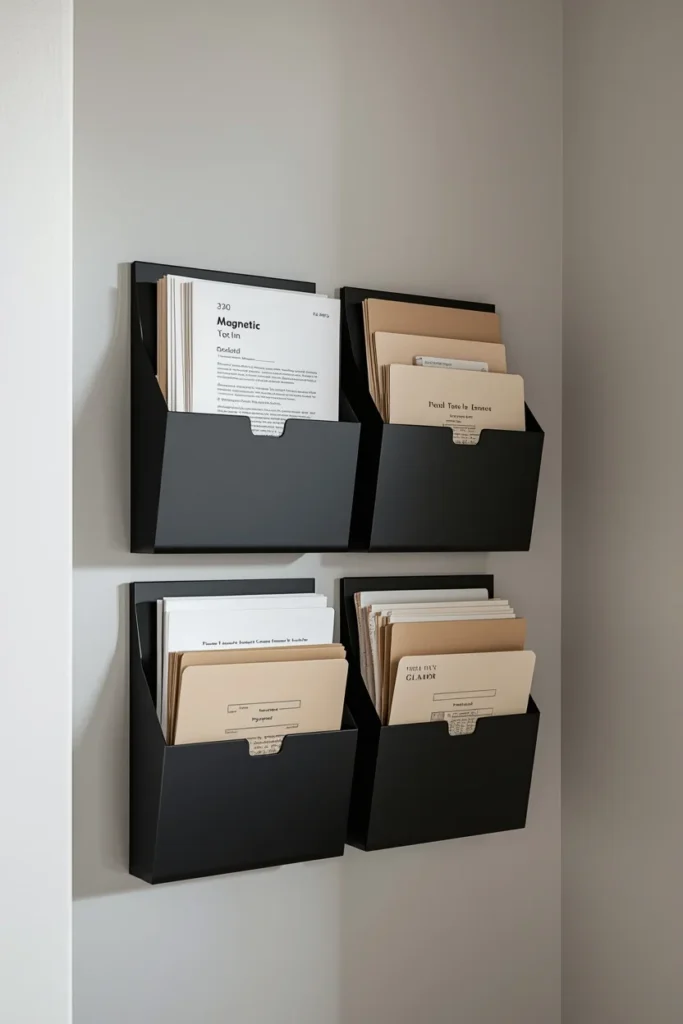 Magnetic File Holders for Paper Organization