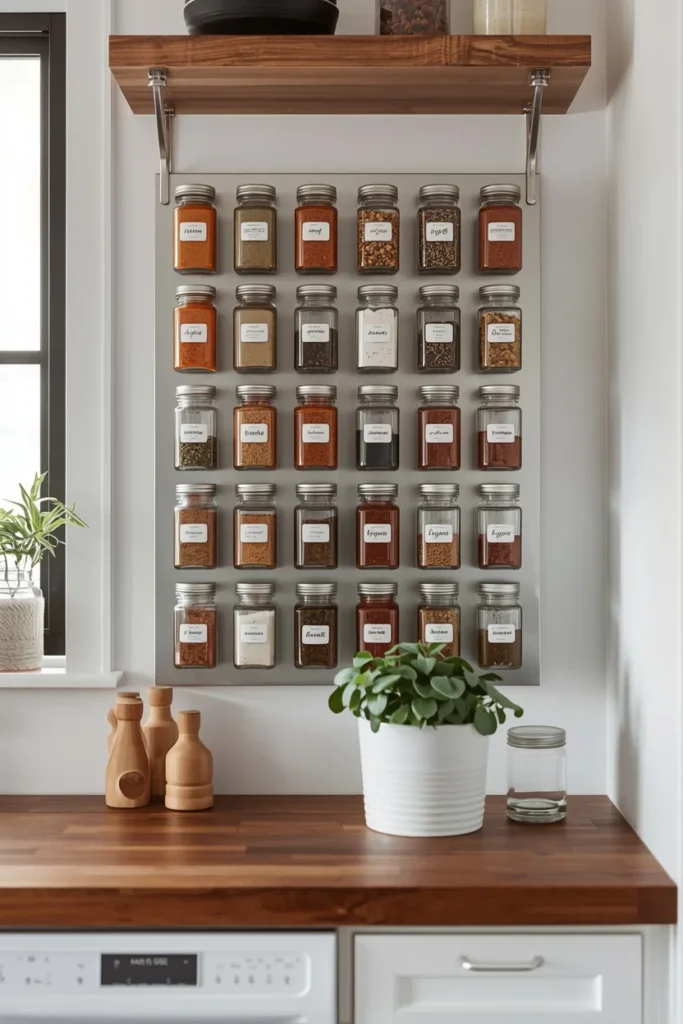 Magnetic Spice Storage for Small Kitchens