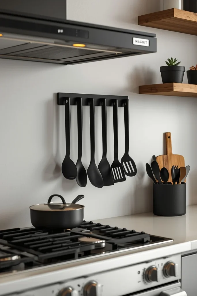 Magnetic Utensil Holders Near the Stove