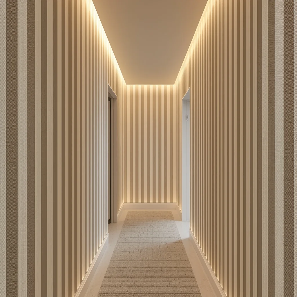 Vertical Stripe Wallpaper to Add Height