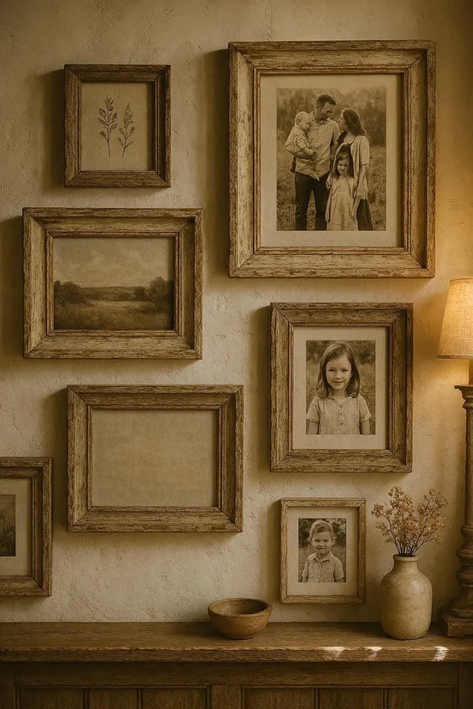 What Defines a Rustic Farmhouse Gallery Wall